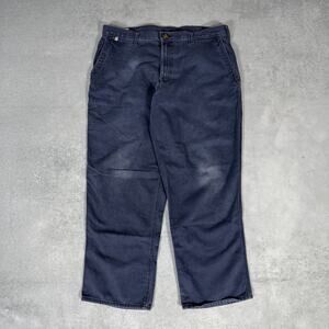 Carhartt FR Mens Work Pants Navy Blue - Size: 38x30